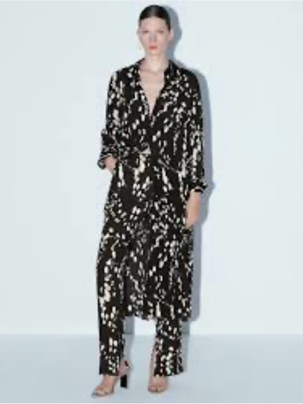 Massimo Dutti Printed Shirt Dress women’s size 6